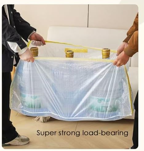 Clear Underbed Storage Bags,Foldable PVC Mesh Clothes Storage Bags with Zipper for Bedding,Blankets,Clothes,Toys,Transparent Underbed Organisation (Blue,39.4x14.2x7.1 in)