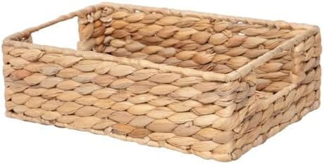 Small Water Hyacinth Storage Basket Organizer