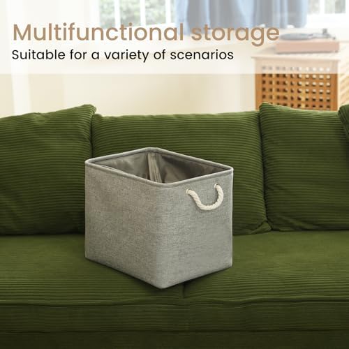 16x12x12 In Foldable Fabric Large Storage Bins with Handle 3 Pack