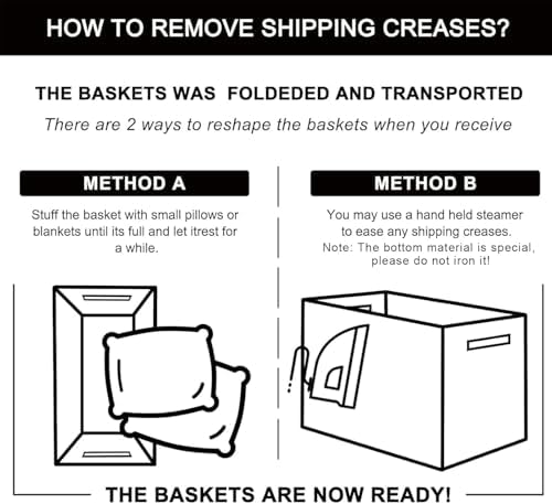 OIAHOMY Woven Storage Basket for Shelves, Rectangle Cotton Rope Baskets for Organizing, 13 x 10 x 9 in, Storage Bins for Dog Toys,Towel,Books,Gift, White