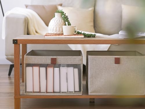 StorageWorks Closet Storage Bins, Storage Baskets, Brown and Beige, 3-Pack