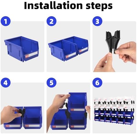 24 Packs Stackable Storage Bins, 5" x 4" x 3" Organizer Bins,