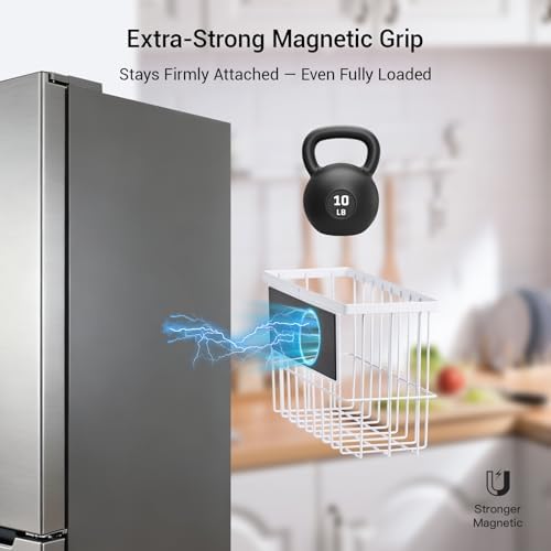 FAMNONE 2-Pack Magnetic Basket for Dryer Balls, Laundry Room Organizer