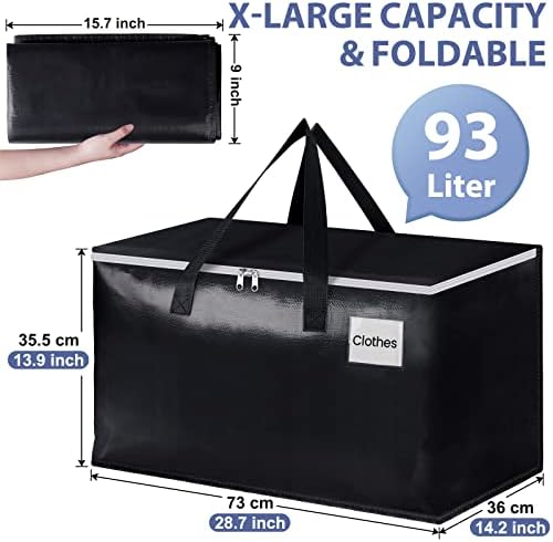 StorageRight Moving Bags, Moving Boxes, 93L 10-Pack Sotrage Bags, Black