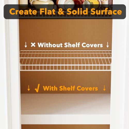 SpaceAid Wire Shelf Covers for Pantry Rack, 20" W x 16" D, White 5pcs