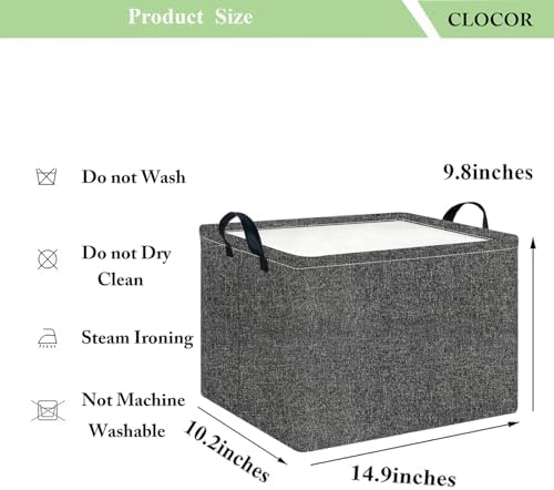 CLOCOR Rectangular Storage Bin,Waterproof Books Box,Gift Basket(Grey)