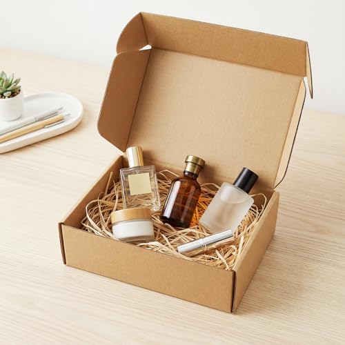PHAREGE 75 Pack 6x4x2 inch Small Shipping Boxes, Brown Mailing Boxes