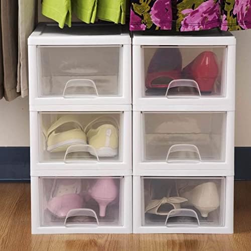 Sterilite Stacking Drawer Storage Organizer for Clothes, 6 Quart, 18-Pack