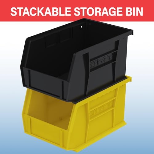 Akro-Mils 30237 AkroBins Plastic Storage Bins, 9"x6"x5", Clear, 12-Pack