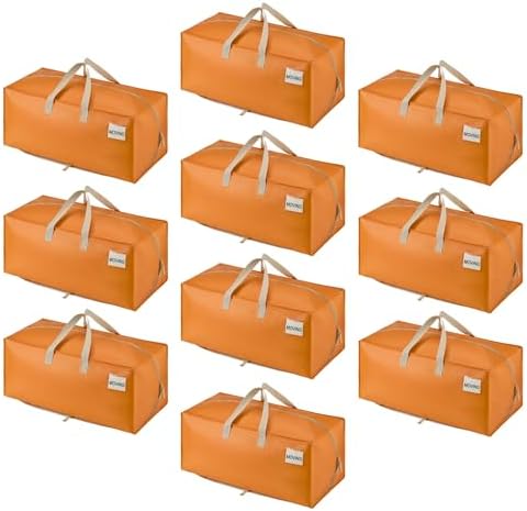 VENO 10 Pack Heavy Duty Moving Bags with Backpack Straps, Zippers & Handles, Extra Large Packing Bags for College Dorm Essentials, Moving Supplies Alternative to Cardboard Moving Boxes