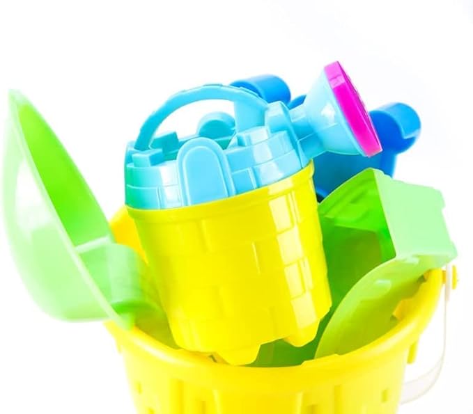 4E's Novelty Kids Watering Cans Bulk (Mini) 6 Pack, 4.5 Inch Plastic - Gardening Planting Tools for Kids & Toddlers, Beach Party Favors Gifts, Bulk Sand Toys, Easter Basket Stuffers