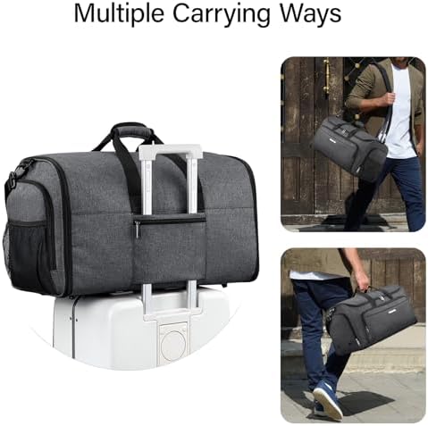 Hanke Garment Bags for Travel, 55L Carry on Convertible Garment Duffle Bag