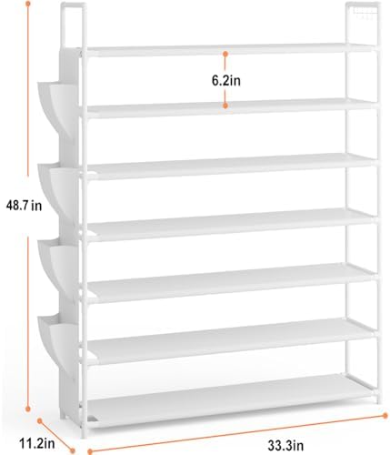 OYREL Shoe Rack 7 Tier Tall 28-35Pairs Organizer Storage