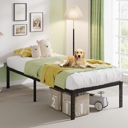 EMODA 16 Inch Platform Twin XL Bed Frames No Box Spring Needed, Heavy Duty