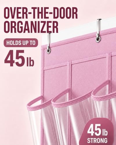 Over-the-Door Kids Shoe Organizer Pink Shoe Rack for Door
