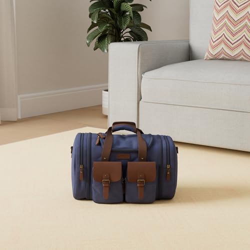 Wildroad Canvas Duffle Bag - 50L Expandable Weekender Overnight Travel Bag