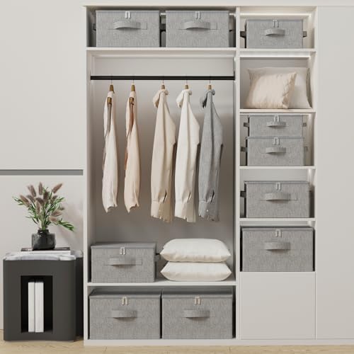 Underbed Storage Boxes with Zippers,17.7x13.7x9.8in,Grey,2 Pack