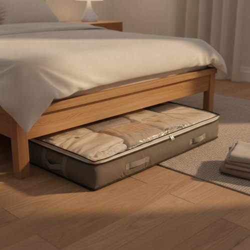 Maximize Bedroom Space with Under Bed Storage Bag - Durable Polyester Organizer for Quilts & Clothes, 39.4 x 19.7 x 5.9 Inches, 1 Pack