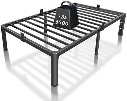 ROIL 12 Inch Twin Bed Frame with Rounded Corner & 4 Mattress Baffles