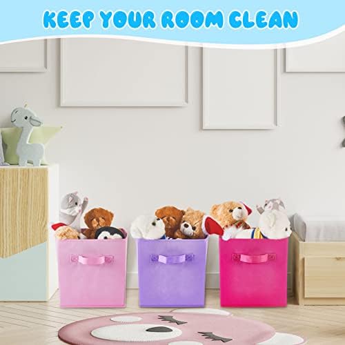 Yinder 12 Pcs Cube Storage Bin Multicolor 10.5''x10.5''x11'' Storage Cubes