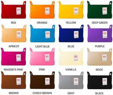 Collapsible Felt CHARCOL Storage Bin Medium 11"x7.1"x7.1" – Foldable Basket with Handles for Closet, Toy Storage, Laundry Room Organization, Decorative Storage Bins for Shelves, Cube