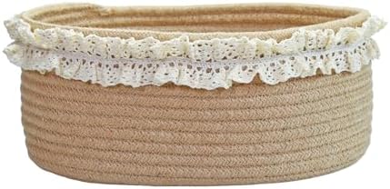 Basket for Gifts Empty, Small Brown Storage Basket for Shelves