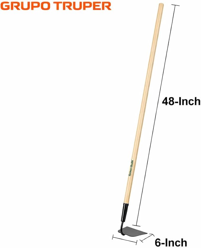 Truper Green Built Welded Garden Hoe, 6-Inch Head, 48-Inch Wood Handle (Model ATJ-PE / 30003)