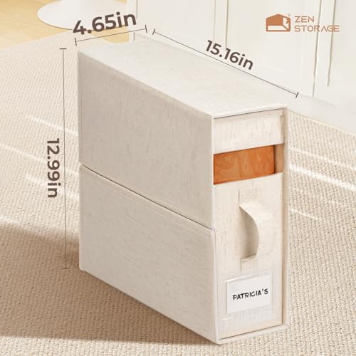 Cotton Linen Sheet Organizers and Storage, 6Pack Off-White