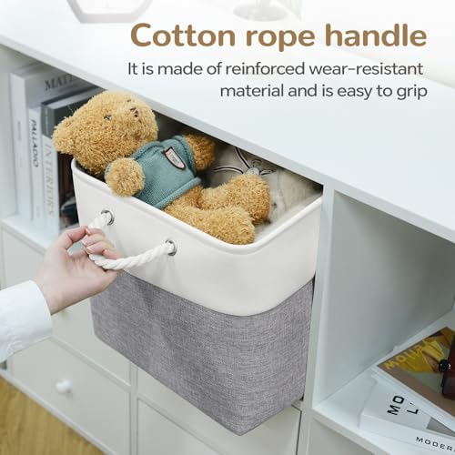 12x12 Inch Foldable Fabric Cube Storage Bins with Handles 4 Pack