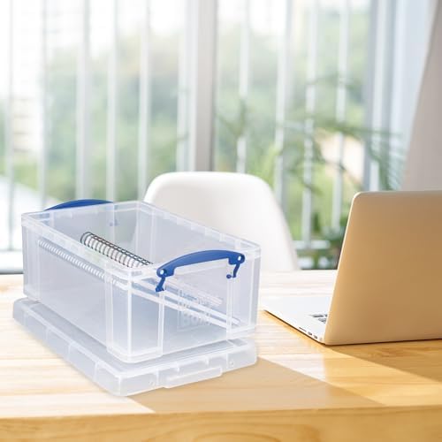 Really Useful Box 9-Liter Plastic Storage Bins with Lids, 2 Pack