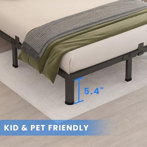MAF 7 Inch Full Size Metal Platform Bed Frame with Round Corner Legs