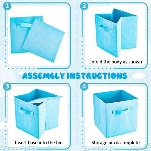 Yinder 12 Pcs Cube Storage Bin Multicolor 10.5''x10.5''x11'' Storage Cubes