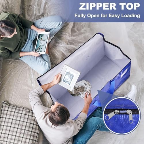 StorageRight Moving Bags, Moving Boxes, 93L 8-Pack Sotrage Bags, 4 Colors