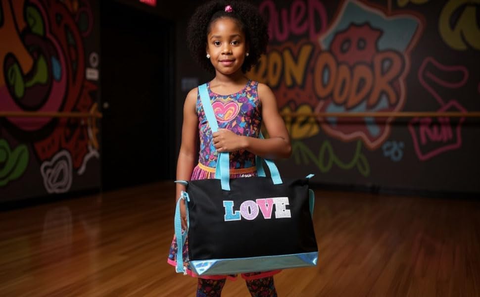 Garment Dance Shoulder Bags for Girls, Teen Dancers, Costumes, Boys | Holographic Glitter Dance Bag for Kids
