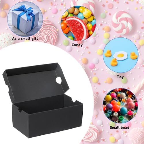 Bornerwhite 12 Sets Mini Shoe Gifts Boxes Mini Sneaker Boxes 4.7x2.5x2 Small Shoe Cases Cardboard Sports Theme Small Gift Case with Writable Label Birthday Party Favor for Candies Cookies Snacks Black
