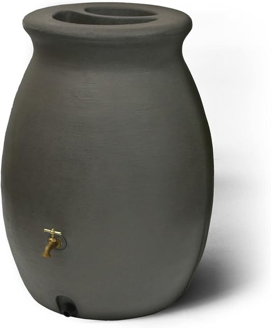 Algreen Products Castilla Rain Barrel 50-Gallon, Brownstone