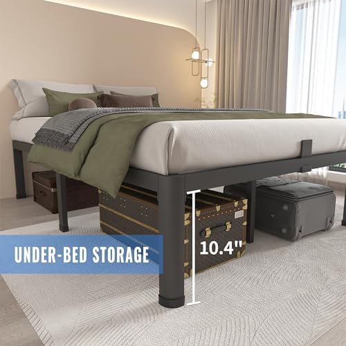 MAF 12 Inch California King Metal Platform Bed Frame with Round Corner Legs