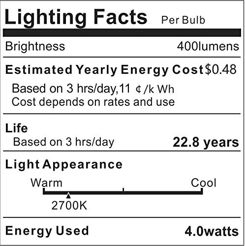12V Low Voltage LED Tube Light Bulbs - Soft Warm 2700K 4W (Only for 12 Volt DC/AC)- 40W Equivalent E26 Standard Base T45 Bulb for RV, Landscape, Solar Battery System - 6 Pack