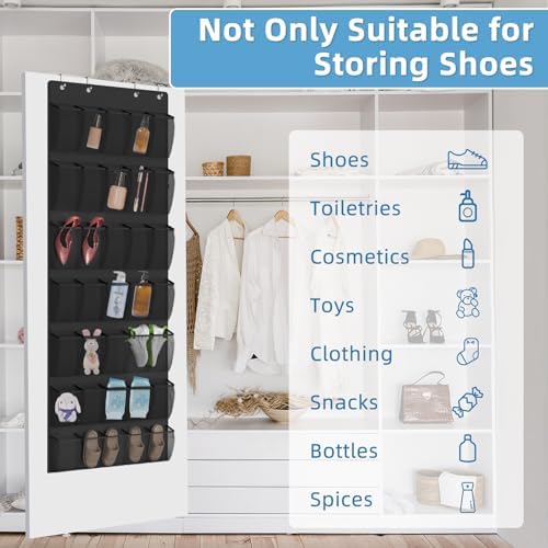 Aisoso Over the Door Shoe Organizer, Black