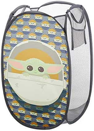 Star Wars, The Mandalorian Pop Up Hamper Featuring The Child with Durable Carry Handles, 21.5" H x 13.5" W x 13.5" L