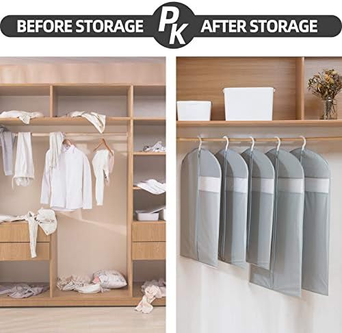 Suit Bag for Storage and Travel, 50"Garment Bags for Hanging Clothes, 4Pcs