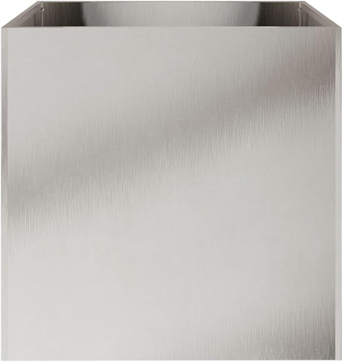 Stainless Steel Planter with Decorative Inlays Medium Size 19.3 x 18.5 x 18.1 Inches Indoor Outdoor Garden Container for Plants
