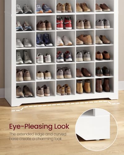 VASAGLE Tall Shoe Storage Cabinet, 10‑Tier, Holds Up to 50 Pairs of Shoes