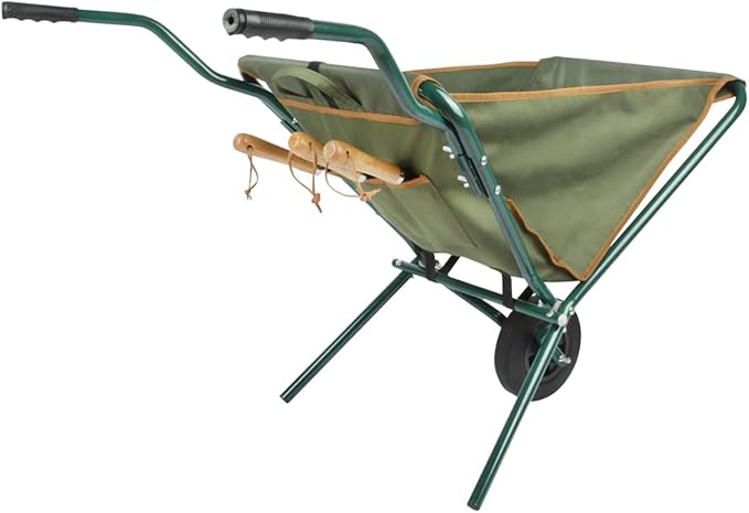 Esschert Design gt138 Foldable Wheelbarrow, Green