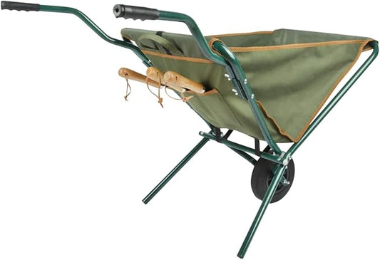 Esschert Design gt138 Foldable Wheelbarrow, Green