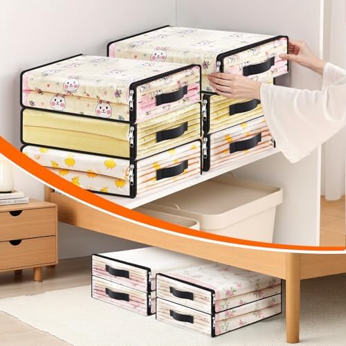 SpaceWhisper Clear Sheet Storage Bags, 8 Pack, 15.7 x 13.8 x 3.9 in