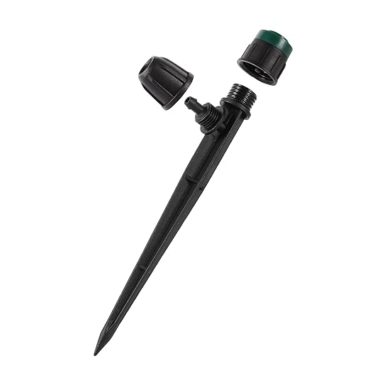 80Pcs Drip Irrigation Emitters Sprayers for 1/4" Tubing, Adjustable 360 Degree Water Flow Sprayers on 5.5" Arrow Stake for Garden Irrigation Watering System