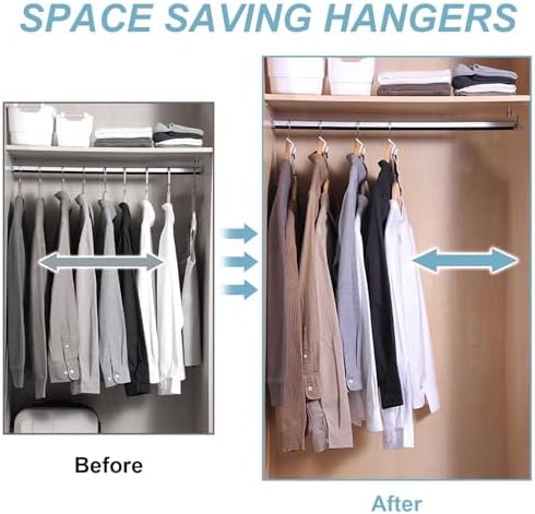 100 PCS Space Saving Hanger - Space Saver Clothes Hanger Connector with Stacking Hooks and Heavy Duty Cascading Connection