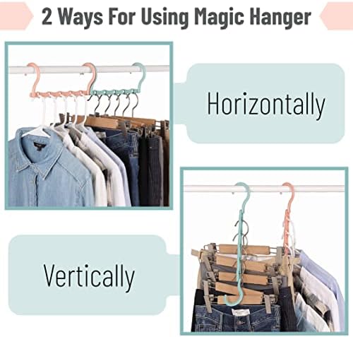 Mr. Pen- Space Saving Hangers, 8 pcs, 360° Rotating Hooks