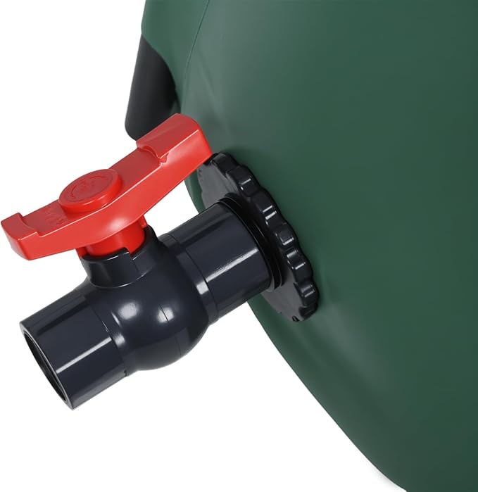 Collapsible Rain Barrel, Portable Water Storage Tank with Filter and Spigot, Rainwater Collection System, Foldable Water Container for Garden Use, Eco-Friendly Water Conservation Solution Green 100 G